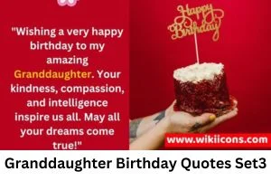birthday quotes for granddaughter image showing a expensive birthday cake