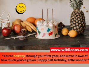 image showing delicious yummy attractive 6 months half birthday cake image for a baby boy with a birthday quote 15