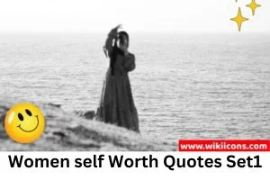 women self worth quotes image showing a woman in black dress